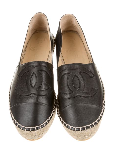 chanel espadryle oryginalne|Chanel leather espadrilles.